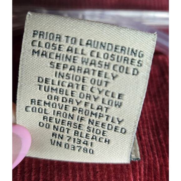 LL.Bean red corduroy vintage 90s button blazer coat cotton 4 regular. - Picture 6 of 6